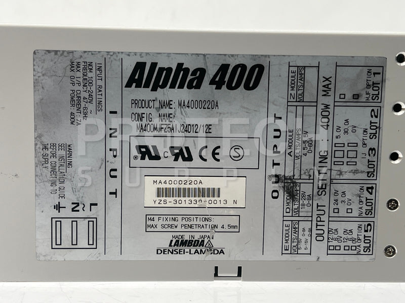 Load image into Gallery viewer, Lambda Alpha 400 Power Supply MA4000220A with WARRANTY
