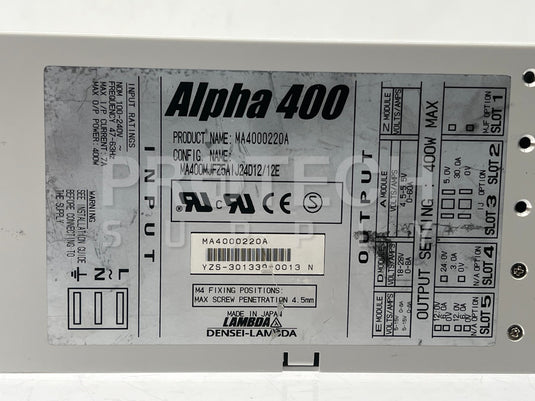 Lambda Alpha 400 Power Supply MA4000220A with WARRANTY
