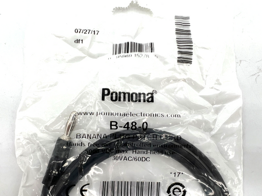 Pomona B-48-0 Banana Plug Patch Cord NEW with WARRANTY