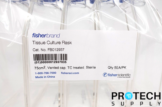 FisherBrand FB012937 Tissue Culture Flasks Vented Cap Box of 25 NEW w/ WARRANTY
