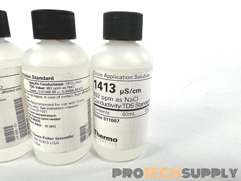 Load image into Gallery viewer, Thermo Scientific 3x60 mL Bottle 011007 1413µS/cm Conductivity/TDS Standard 
