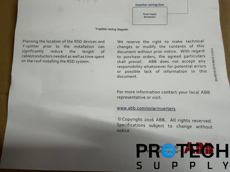 Load image into Gallery viewer, NEW ABB Rapid Shutdown Power Supply Circuit Y-Splitter Kit 3P029931000A
