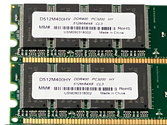 (Lot of 6) Misc 512Mb RAM Memory Module Samsung / Elpida / Super Talent