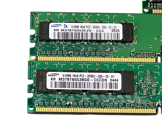 (Lot of 6) Misc 512Mb RAM Memory Module Samsung / Elpida / Super Talent