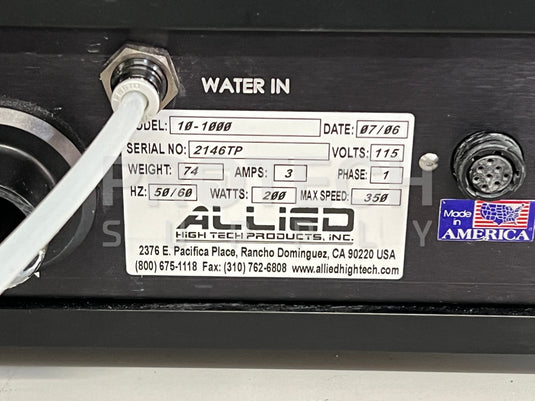 Allied MULTIPREP 10-1000 Polishing System FOR PARTS / REPAIR