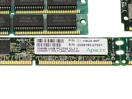(Lot of 9) Misc 128 + 256Mb RAM Memory Card NEC / KINGSTON / Apacer