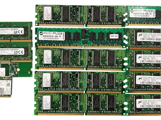 (Lot of 14) Misc RAM Wintec / Micron / Mosel Vitelic / Intel 128Mb-8Gb