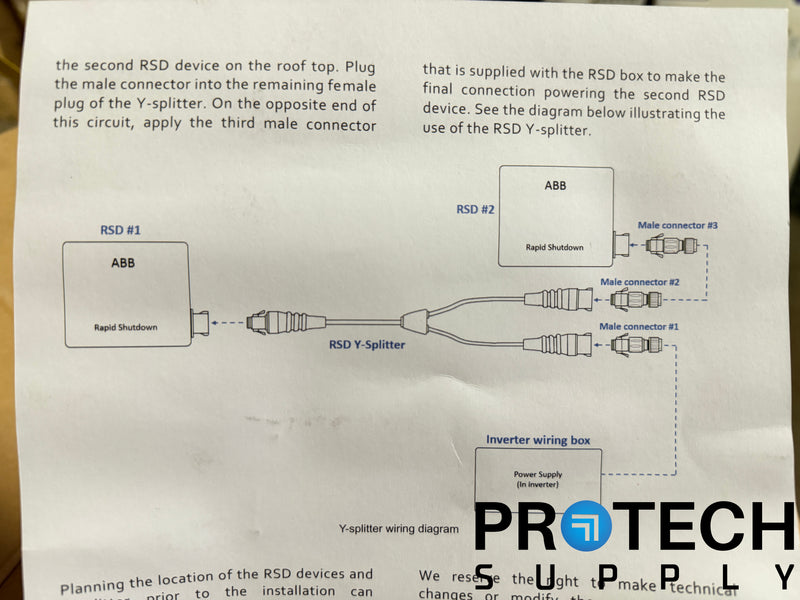 Load image into Gallery viewer, NEW ABB Rapid Shutdown Power Supply Circuit Y-Splitter Kit 3P029931000A
