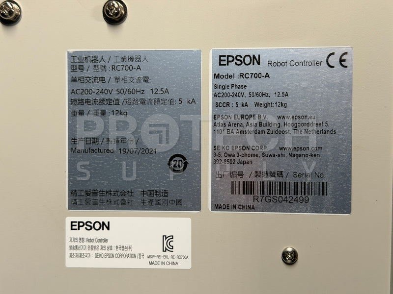 Load image into Gallery viewer, Epson G6-653C Cleanroom SCARA Robot 650mm 6kg w/ RC700-A Controller EtherNet/IP 2021
