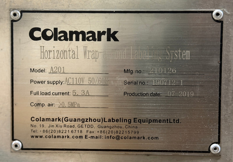 Load image into Gallery viewer, Colamark A201 Horizontal Wrap-Around Labeling Machine for Vials &amp; Ampoules 110V
