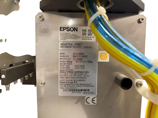 Epson G10-654C Cleanroom SCARA Robot 650mm 10kg w/ Vacuum Gripper End Effector