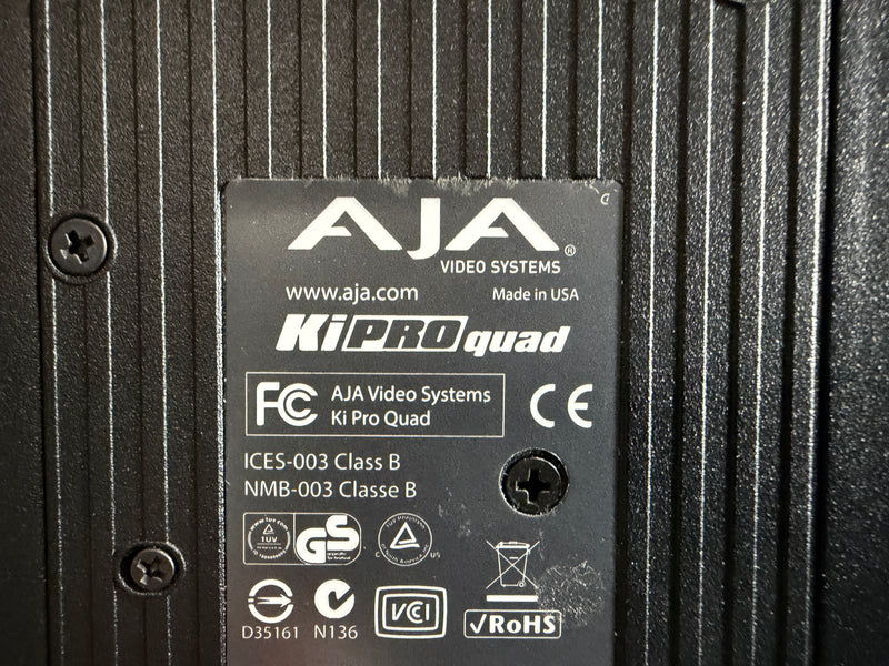 Load image into Gallery viewer, AJA Ki Pro Quad Solid State 4K Recorder w/4-Pin AJA Power Supply
