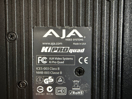 AJA Ki Pro Quad Solid State 4K Recorder w/4-Pin AJA Power Supply