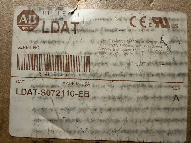 Load image into Gallery viewer, Allen-Bradley LDAT-S072110-EB Kinetix Linear Thruster 1100mm Travel New Surplus
