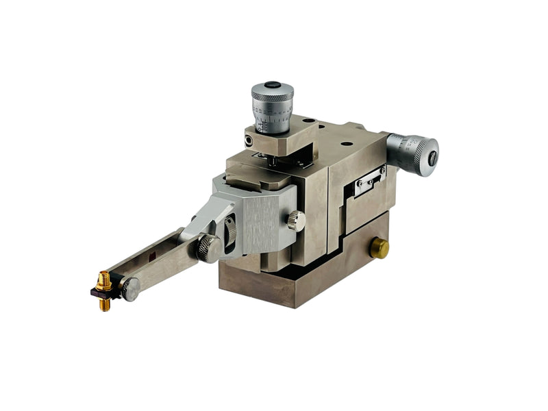 Load image into Gallery viewer, 3-Axis Probe Micropositioner w/ x3 Starrett 464 Micrometers
