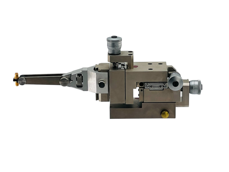 Load image into Gallery viewer, 3-Axis Probe Micropositioner w/ x3 Starrett 464 Micrometers
