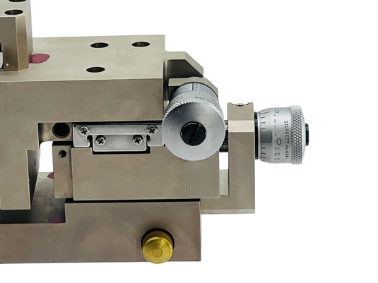 3-Axis Probe Micropositioner w/ x3 Starrett 464 Micrometers