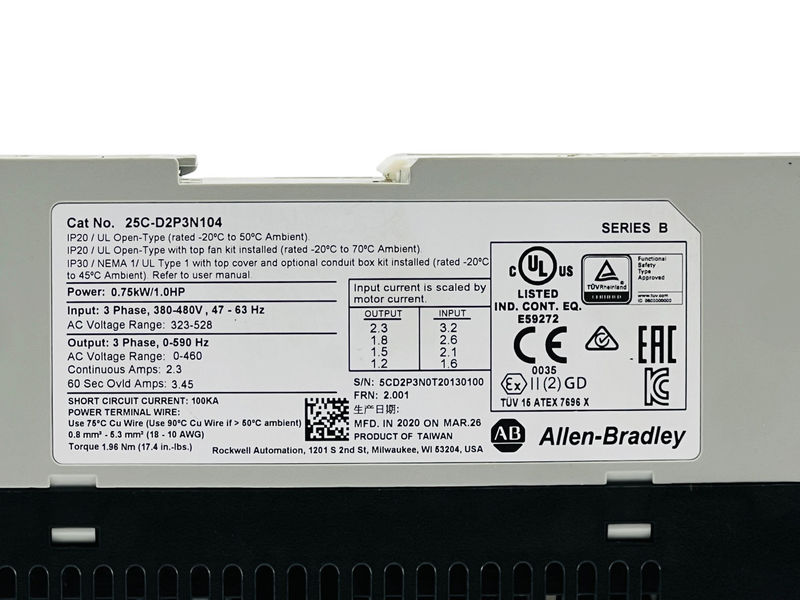 Load image into Gallery viewer, Allen-Bradley 25C-D2P3N104 Power Flex 527 AC Drive
