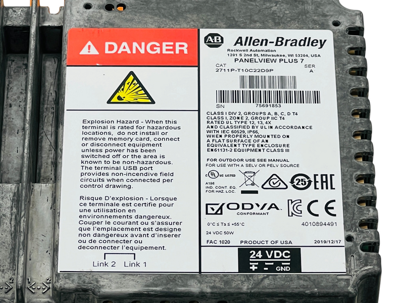 Load image into Gallery viewer, Allen-Bradley 2711P-T10C22D9P PANELVIEW PLUS 7 Operator Interface Terminal
