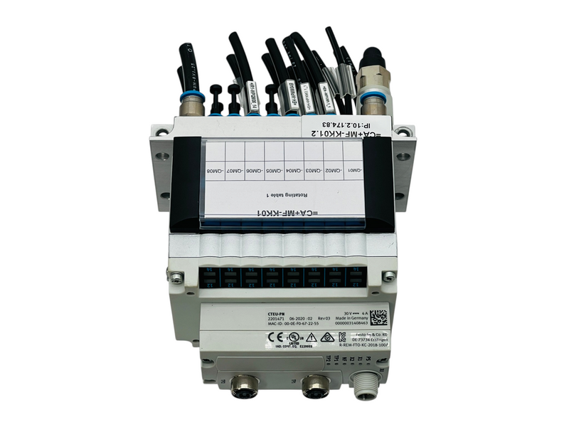 Load image into Gallery viewer, Festo CPV10-VI Valve Manifold + CTEU-PN Bus Node + CPV10-VI-P8-M7-B Assembly
