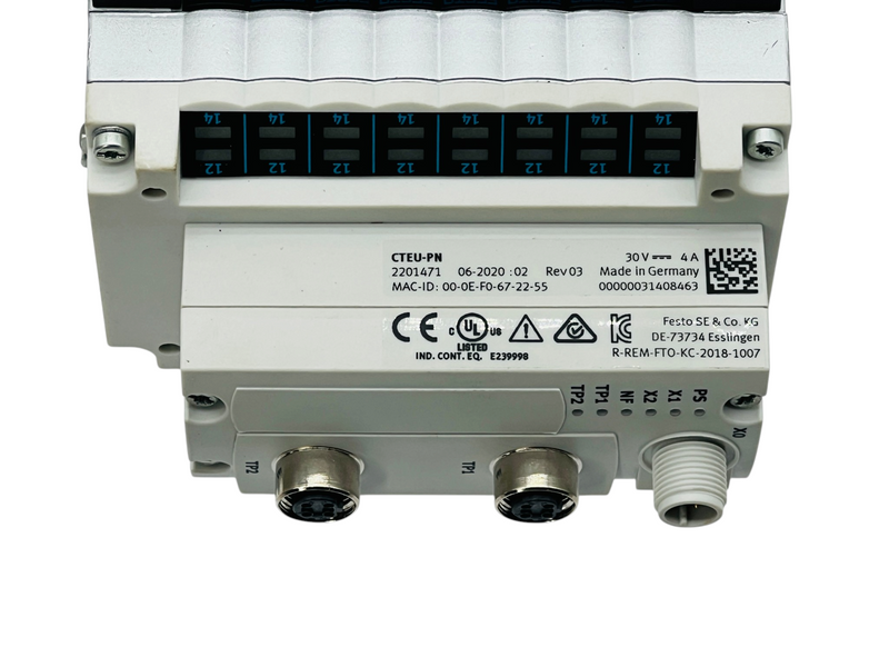 Load image into Gallery viewer, Festo CPV10-VI Valve Manifold + CTEU-PN Bus Node + CPV10-VI-P8-M7-B Assembly
