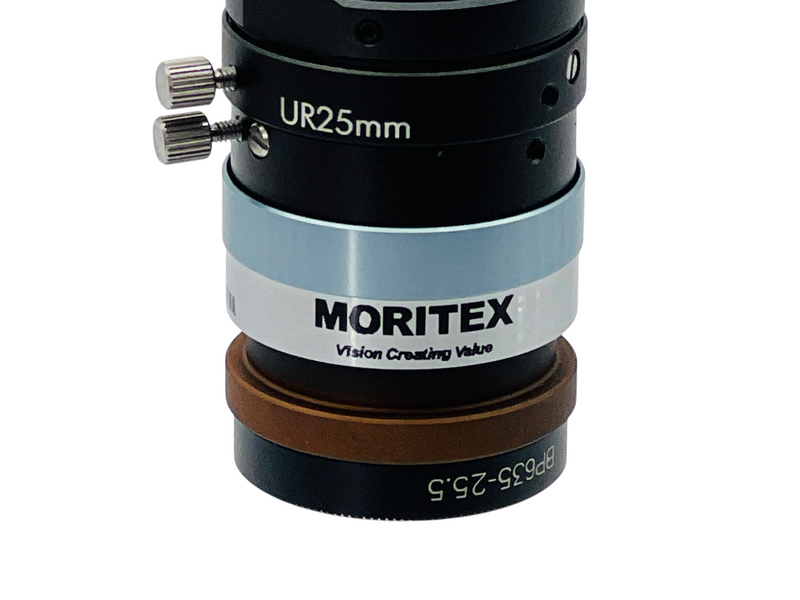 Load image into Gallery viewer, Moritex ML-M2516UR C-Mount Camera Lens + BP-635-25.5 FILTER Assembly
