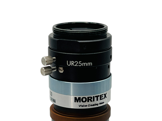 Moritex ML-M2516UR C-Mount Camera Lens + BP-635-25.5 FILTER Assembly