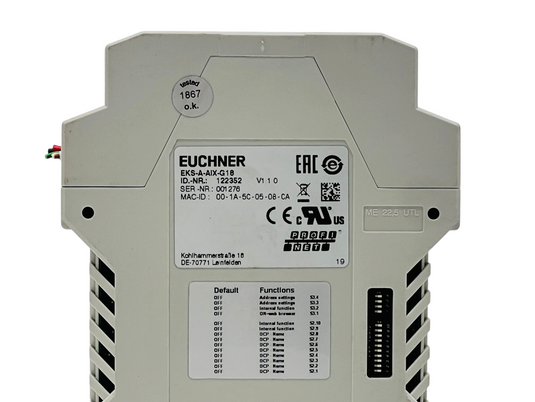 EUCHNER 122352 EKS-A-AIX-G18 EKS PROFINET Modular Interface Adapter