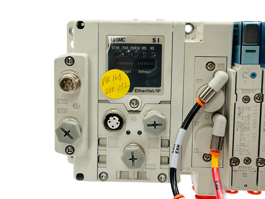 SMC EX600-SEN3 EtherNet/IP Valve Manifold 3x SY5100R-5U1