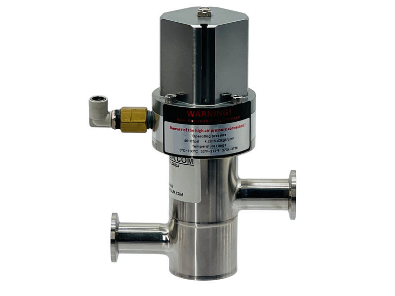 Load image into Gallery viewer, LDS Vacuum PIV-NW16 Pneumatic Inline High Vacuum Valve KF16 Viton
