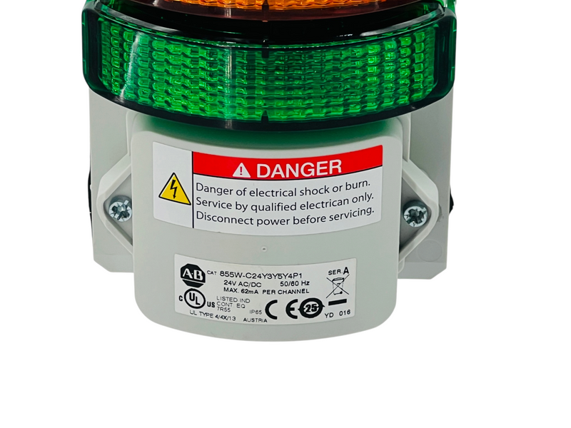 Load image into Gallery viewer, Allen-Bradley 855W-C24Y3Y5Y4P1 24V AC/DC Wall Mount Signal Light
