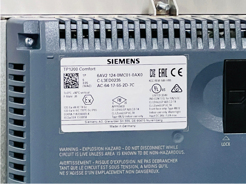 Load image into Gallery viewer, Siemens 6AV2124-0MC01-0AX0 TP1200 Comfort HMI Operator Panel Assembly

