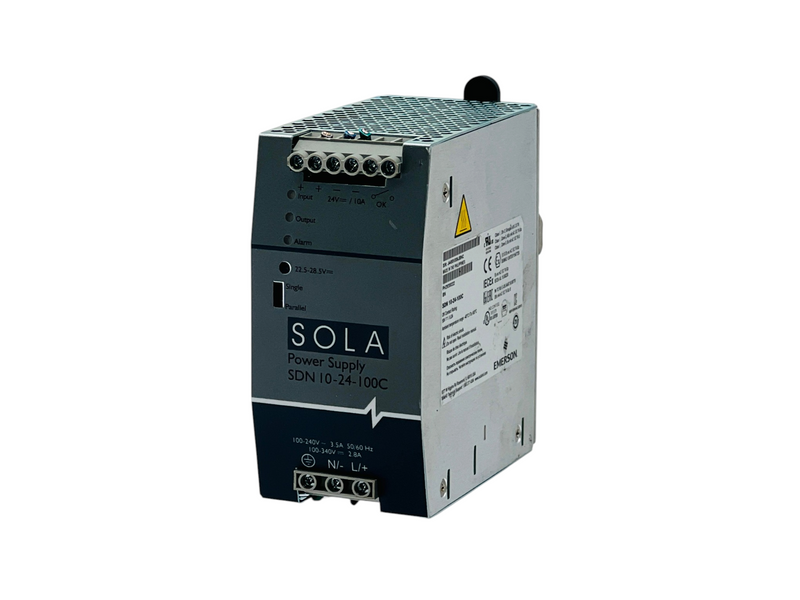 Load image into Gallery viewer, Emerson Sola SDN 10-24-100C 24V DC 10A 240W DIN Rail Power Supply
