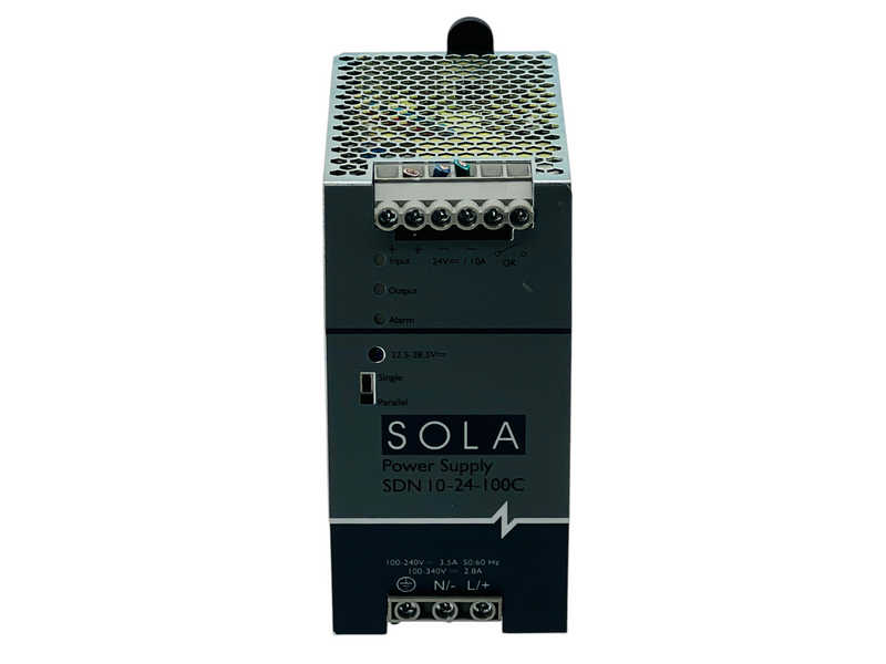 Load image into Gallery viewer, Emerson Sola SDN 10-24-100C 24V DC 10A 240W DIN Rail Power Supply
