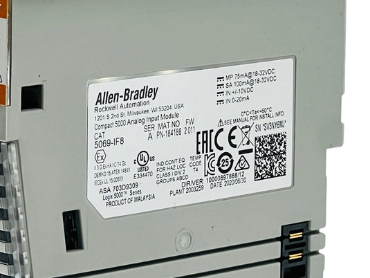 Allen-Bradley 5069-IF8 Compact 5000 8 Channel Analog Input Module Series A