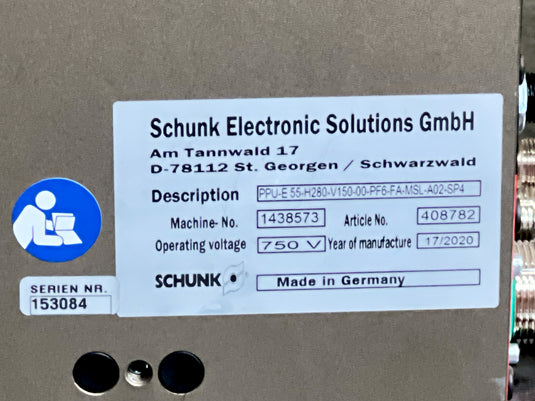 SCHUNK 408782 PPU-E 55-H280-V150-00-PF6-FA-MSL-A02-SP4 Pick And Place Unit · photo 3