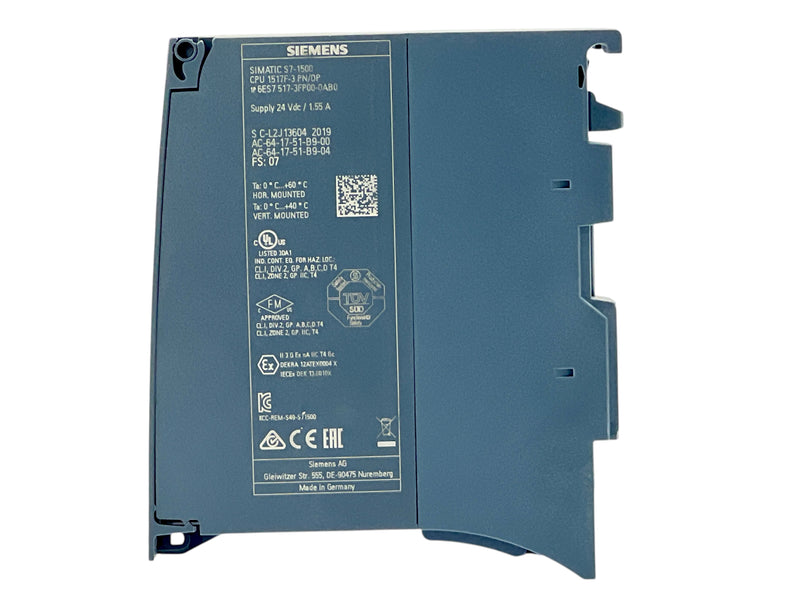 Load image into Gallery viewer, SIEMENS 6ES7 517-3FP00-0AB0 CPU 1517F-3 PN/DP Fail-Safe PLC Processor · photo 5
