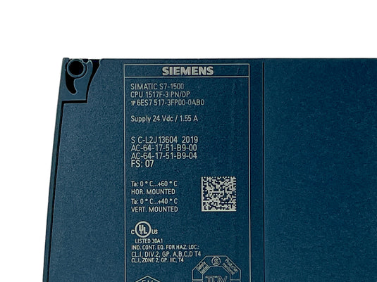 SIEMENS 6ES7 517-3FP00-0AB0 CPU 1517F-3 PN/DP Fail-Safe PLC Processor · photo 6